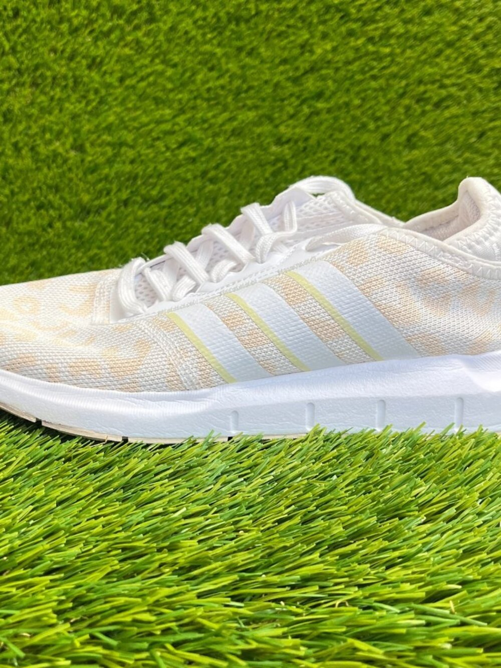 adidas Women’s White and Light Gold Athletic Sneakers - Picture 3 of 10